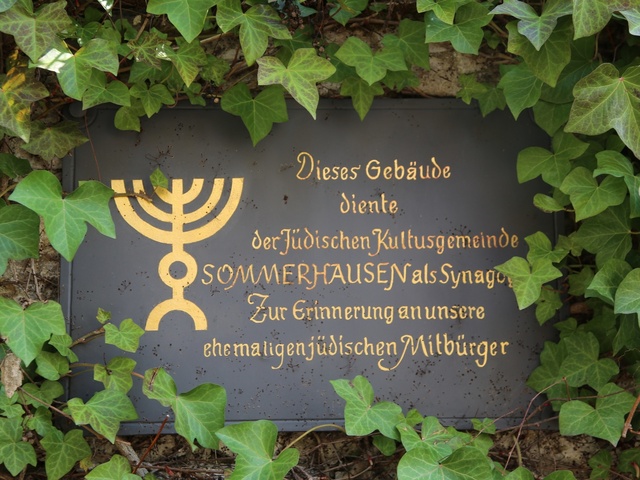 Gedenktafel in Sommerhausen